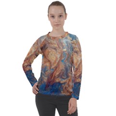 Blue flow Women s Long Sleeve Raglan T