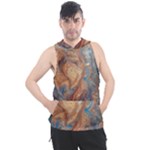 Blue flow Men s Sleeveless Hoodie
