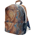 Blue flow Zip Up Backpack