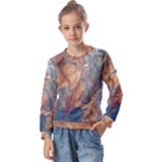 Blue flow Kids  Long Sleeve T-Shirt with Frill 