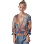 Blue flow Kids  Cuff Sleeve Top