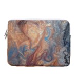 Blue flow 13  Vertical Laptop Sleeve Case With Pocket
