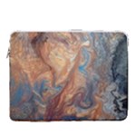 Blue flow 15  Vertical Laptop Sleeve Case With Pocket