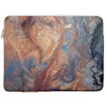Blue flow 17  Vertical Laptop Sleeve Case With Pocket