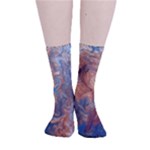 Blue flow Smooth Crew Length Tube Socks