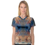 Pour Repeats V-Neck Sport Mesh T-Shirt