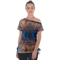 Off Shoulder Tie-Up T-Shirt 
