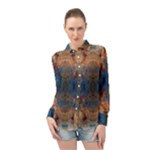 Pour Repeats Long Sleeve Chiffon Shirt