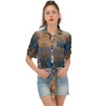 Pour Repeats Tie Front Shirt 