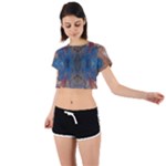 Pour Repeats Tie Back Short Sleeve Crop T-Shirt