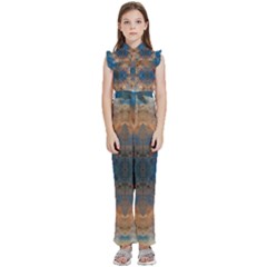 Kids  Sleeveless Ruffle Edge Band Collar Chiffon One Piece 