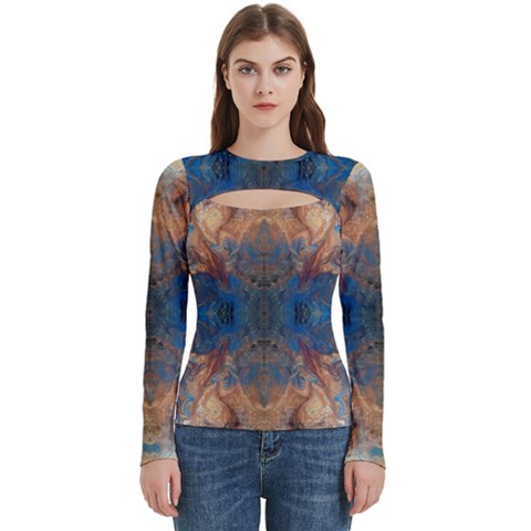 Pour Repeats Women s Cut Out Long Sleeve T