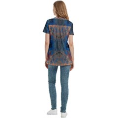 Women s Zip Front V-Neck Short Sleeve Casual Top Pocket Shirt 