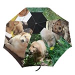 Golden Puppy Fun  Folding Umbrella