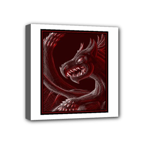 Terror Dragon Mini Canvas 4  x 4  (Stretched) from ArtsNow.com