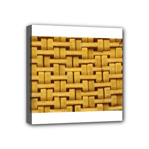 rattan Mini Canvas 4  x 4  (Stretched) from ArtsNow.com