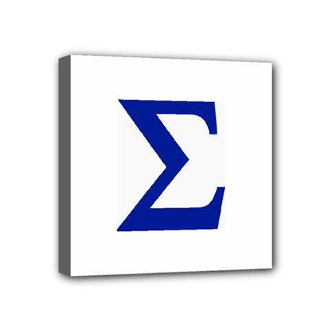 sigma Greek Mini Canvas 4  x 4  (Stretched) from ArtsNow.com
