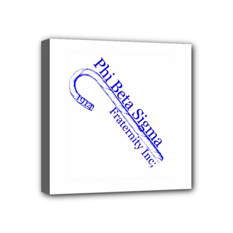 sigma 4_canes_peppermint_single Mini Canvas 4  x 4  (Stretched) from ArtsNow.com
