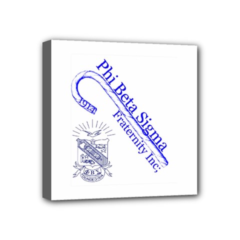 sigma 4_canes_peppermint_si Mini Canvas 4  x 4  (Stretched) from ArtsNow.com