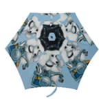 White Poodle Princess Mini Folding Umbrella