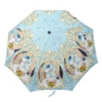 White Poodle Tea Party Umbrella Folding 