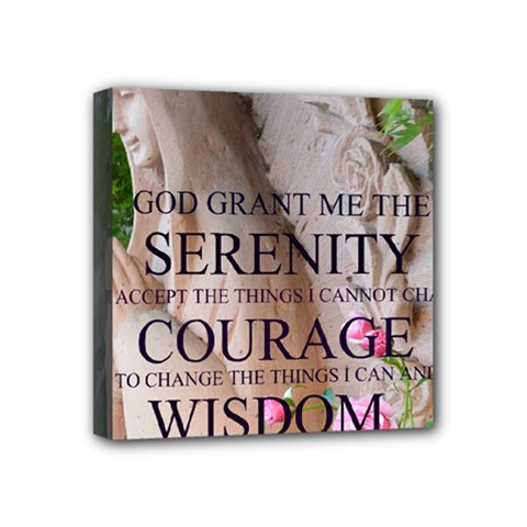 Serenity Prayer Roses Mini Canvas 4  x 4  (Stretched) from ArtsNow.com