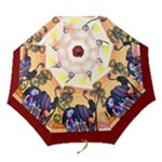 Indian Elephants Folding Umbrella