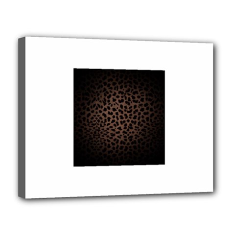 Leopard Print Dark	Canvas 14  x 11  (Stretched) from ArtsNow.com