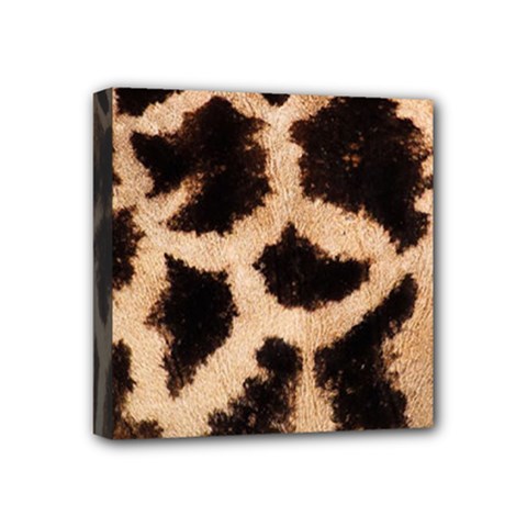 Giraffe Print Dark	 Mini Canvas 4  x 4  (Stretched) from ArtsNow.com