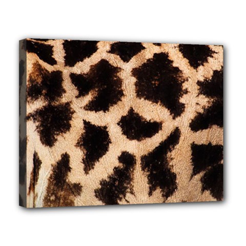 Giraffe Print Dark	Canvas 14  x 11  (Stretched) from ArtsNow.com