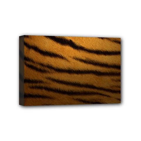 Tiger Print Dark	Mini Canvas 6  x 4  (Stretched) from ArtsNow.com