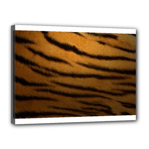 Tiger Print Dark	Canvas 16  x 12  (Stretched) from ArtsNow.com