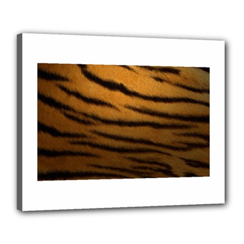 Tiger Print Dark	Canvas 20  x 16  (Stretched) from ArtsNow.com
