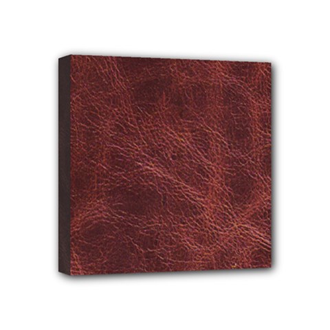 Leather Look & Skins Capri Brown Mini Canvas 4  x 4  (Stretched) from ArtsNow.com