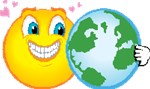 Smiley Face hugging Earth