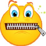 Zipped Mouth Smiley