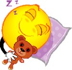 Sleeping Smiley with Teddy Bears