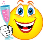 Smiley with Champagne