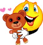 Smiley with Teddy Bear