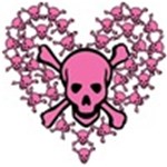 Pink Heart Shaped Skull