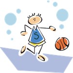 Stick Figure Basketball Player