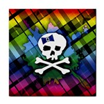 Rainbow Plaid Skull