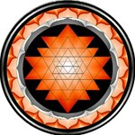 orange sri yantra