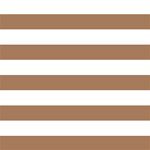 White and Brown Horizontal Stripes
