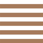 White and Brown Horizontal Stripes