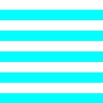 White and Cyan Horizontal Stripes