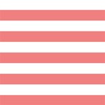 Coral Pink Horizontal Stripes