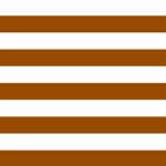 Horizontal Stripes - White and Brown