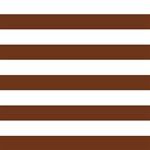 Horizontal Stripes - White and Auburn Brown