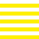 Horizontal Stripes - White and Canary Yellow